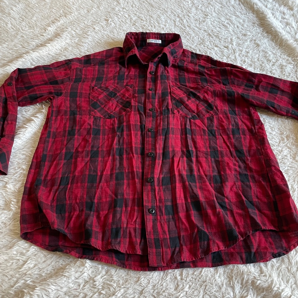 honeys red Plaid Flannel
